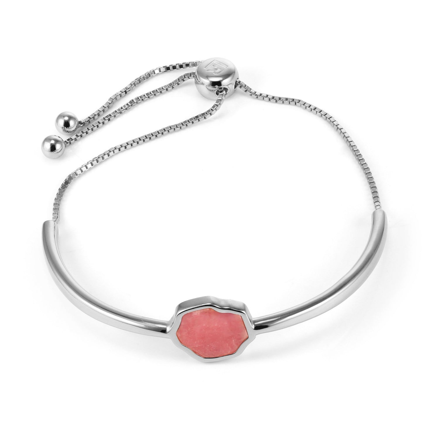 LOVE - Rhodonite Adjustable Bracelet (Silver)